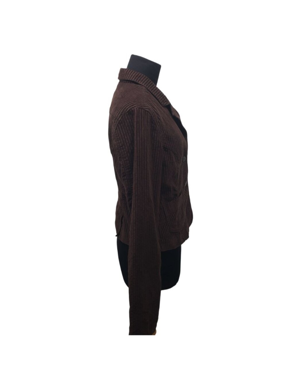 Wet Seal Brown Corduroy Blazer Jacket Y2K 90s Coat - Picture 2 of 11